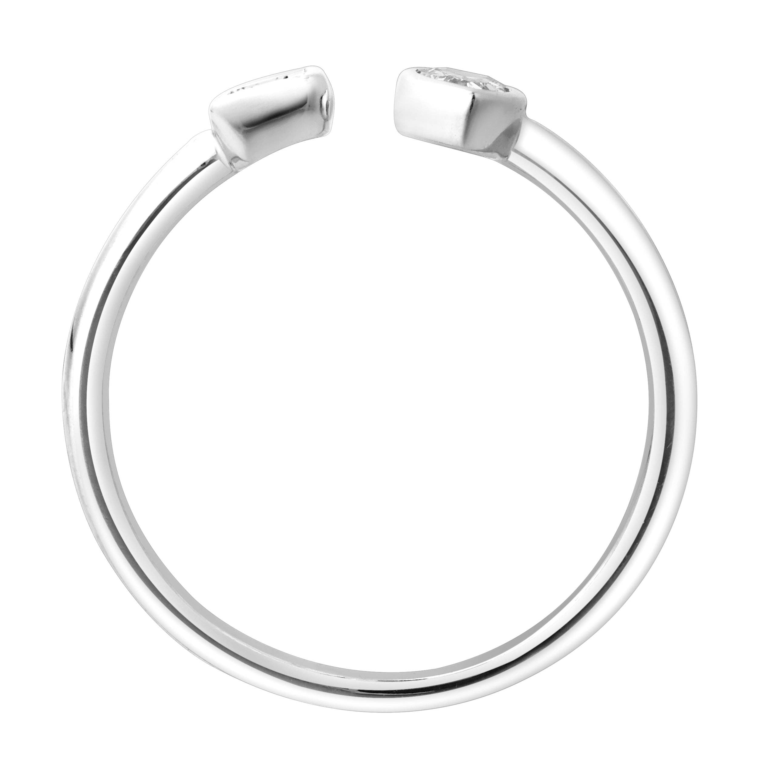 LuvMyJewelry (LMJ) - Wholesale Multi-Stone Ring - Lyra 14K White Gold Lab Grown Diamond Open Ring – 0.34 Ct2