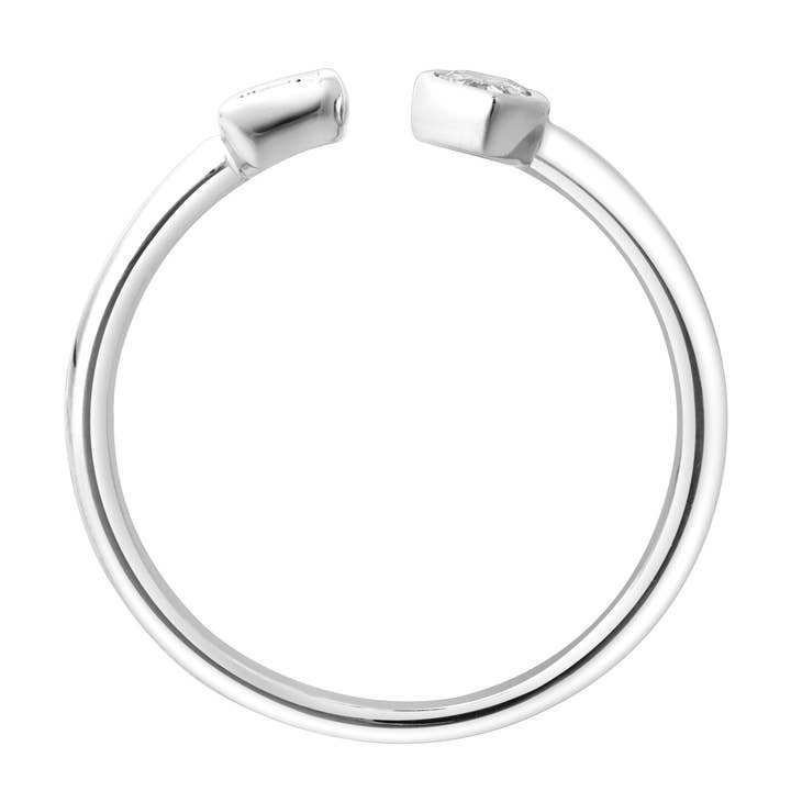 LuvMyJewelry (LMJ) - Wholesale Multi-Stone Ring - Lyra 14K White Gold Lab Grown Diamond Open Ring – 0.34 Ct2