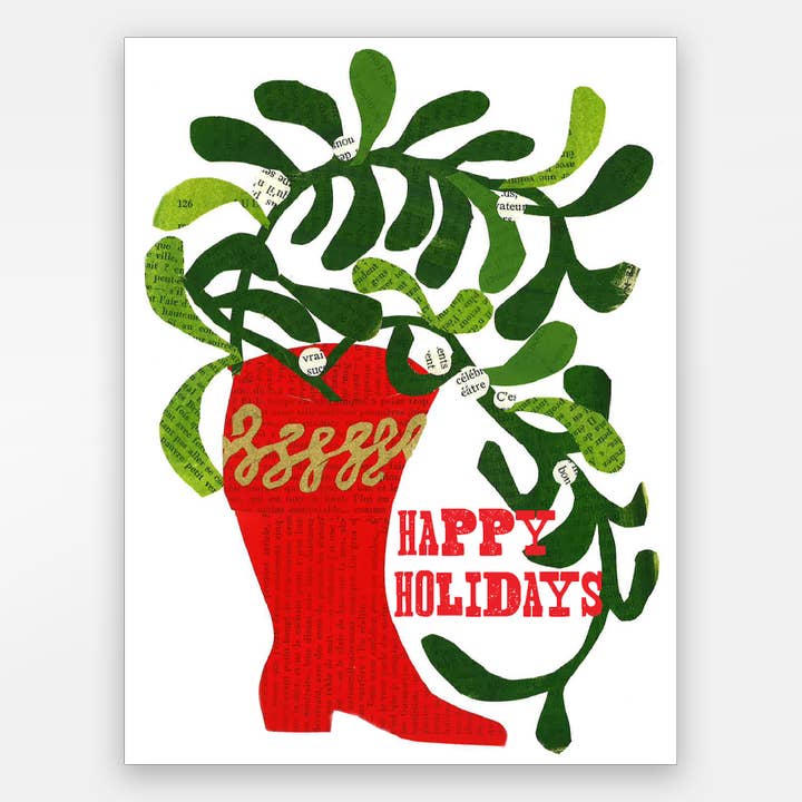 Holiday Boot Card for wholesale by Paste