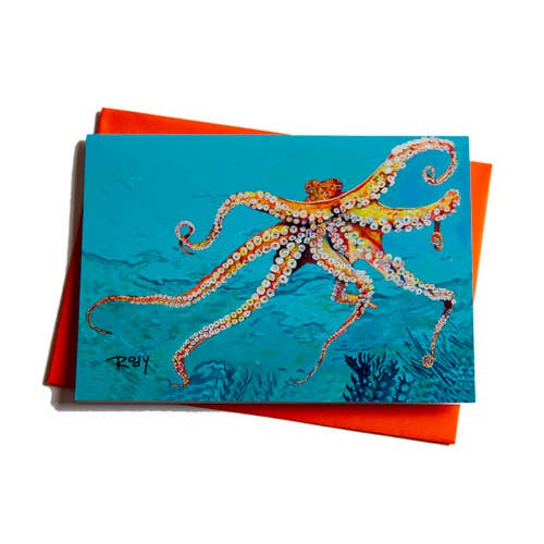 Kim Rody Creations LLC - Wholesale Stationery/notecard set - Out Of The Blue Octopus Card