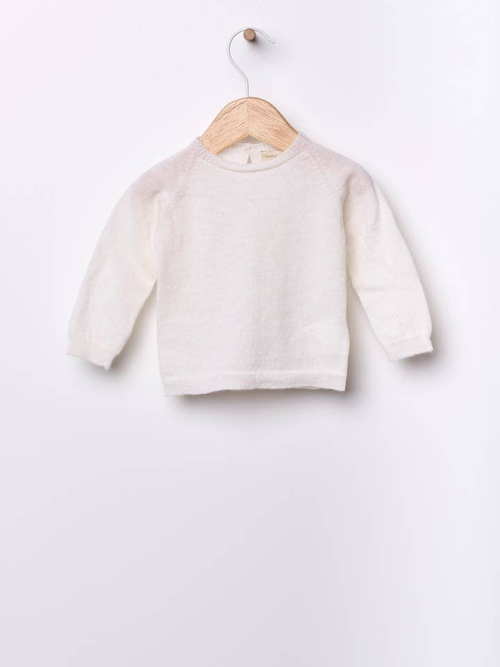 Sweater knitted in wool and cashmere blend | LITTLE LOVE for wholesale by Wedoble: sustainable children's fashion