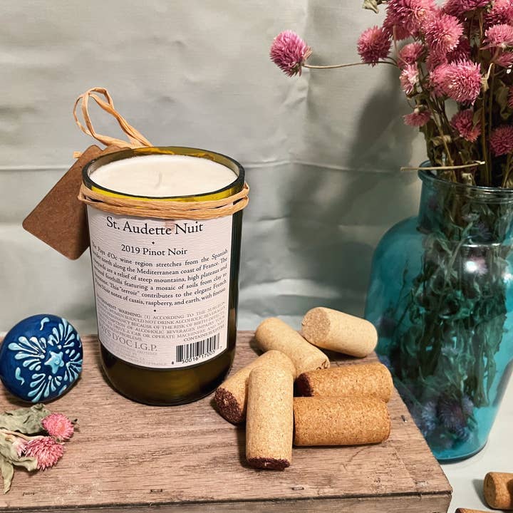 Le Vin Bougie Candles - Wholesale Jar/Filled Candle - Boudoir Powder Soy Wine Bottle Candle7