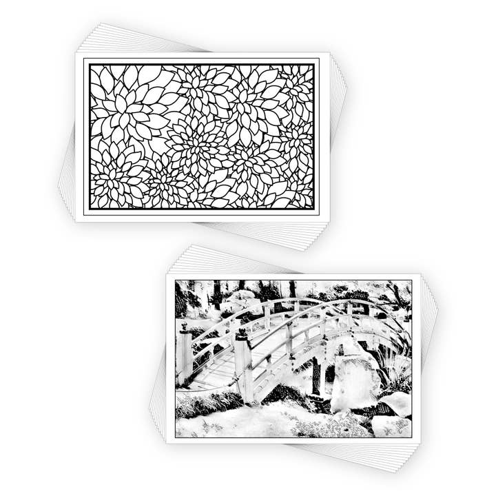 COLORpockit Coloring Postcard Deck Bundle for wholesale by COLORpockit