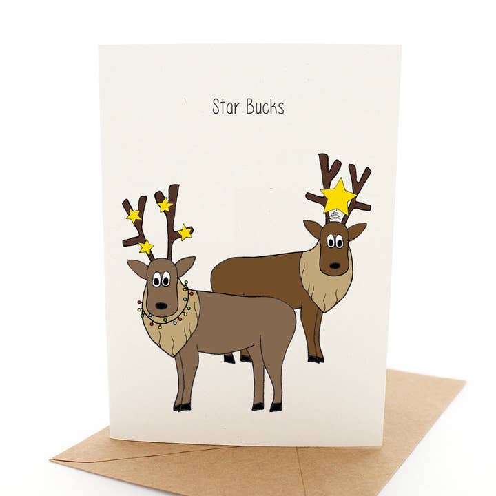 Pleasant Tree - Wholesale Christmas card - Punny Xmas Bucks0