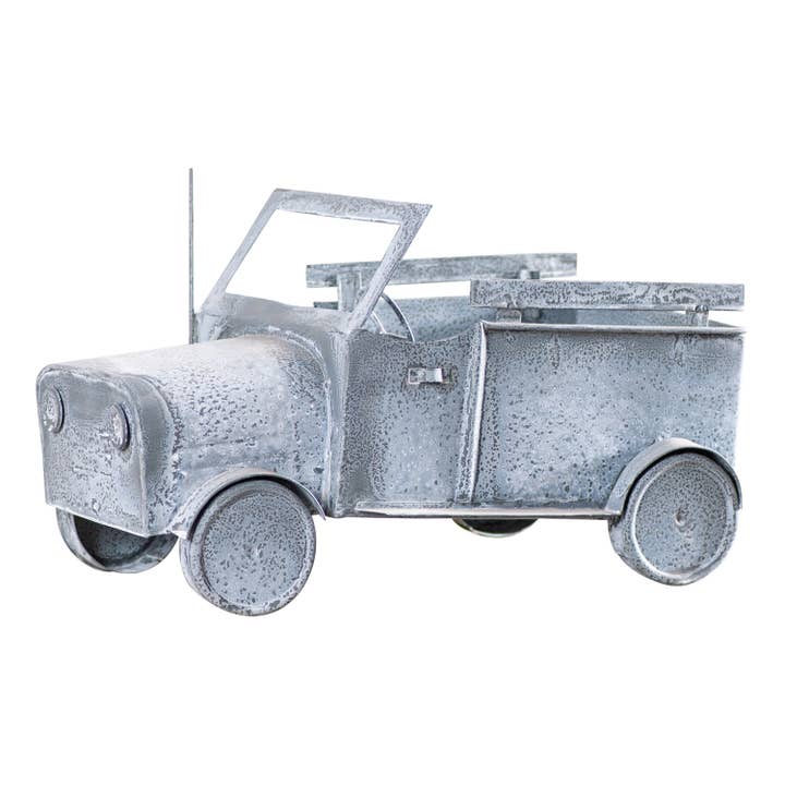 Irvin's Tinware - Wholesale Decorative Tabletop Object - Short Truck in Weathered Zinc