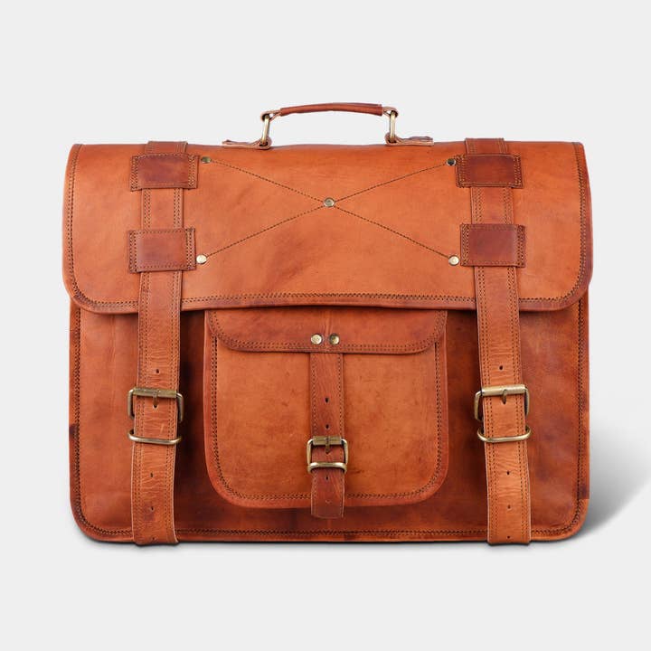 Harris Premium Leather Messenger Bag for wholesale by MaheTri LLC - Leather & Lifestyle Goods