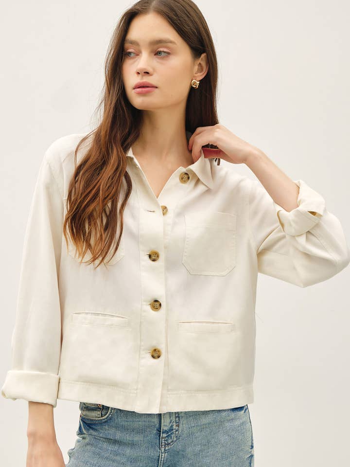 VESTE DE TRAVAIL UTILITAIRE DOUCE ET MÉLANGÉE pour la vente par Be Cool