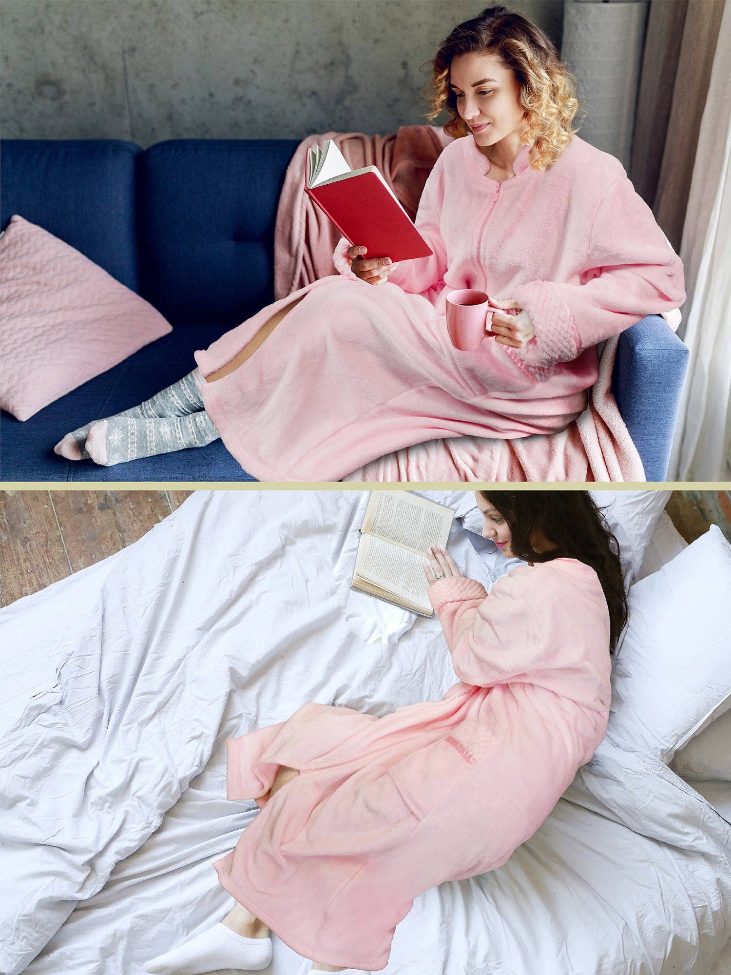 Pavilia - Wholesale Robe - Women's - Women's Housecoat Zipper Robe35