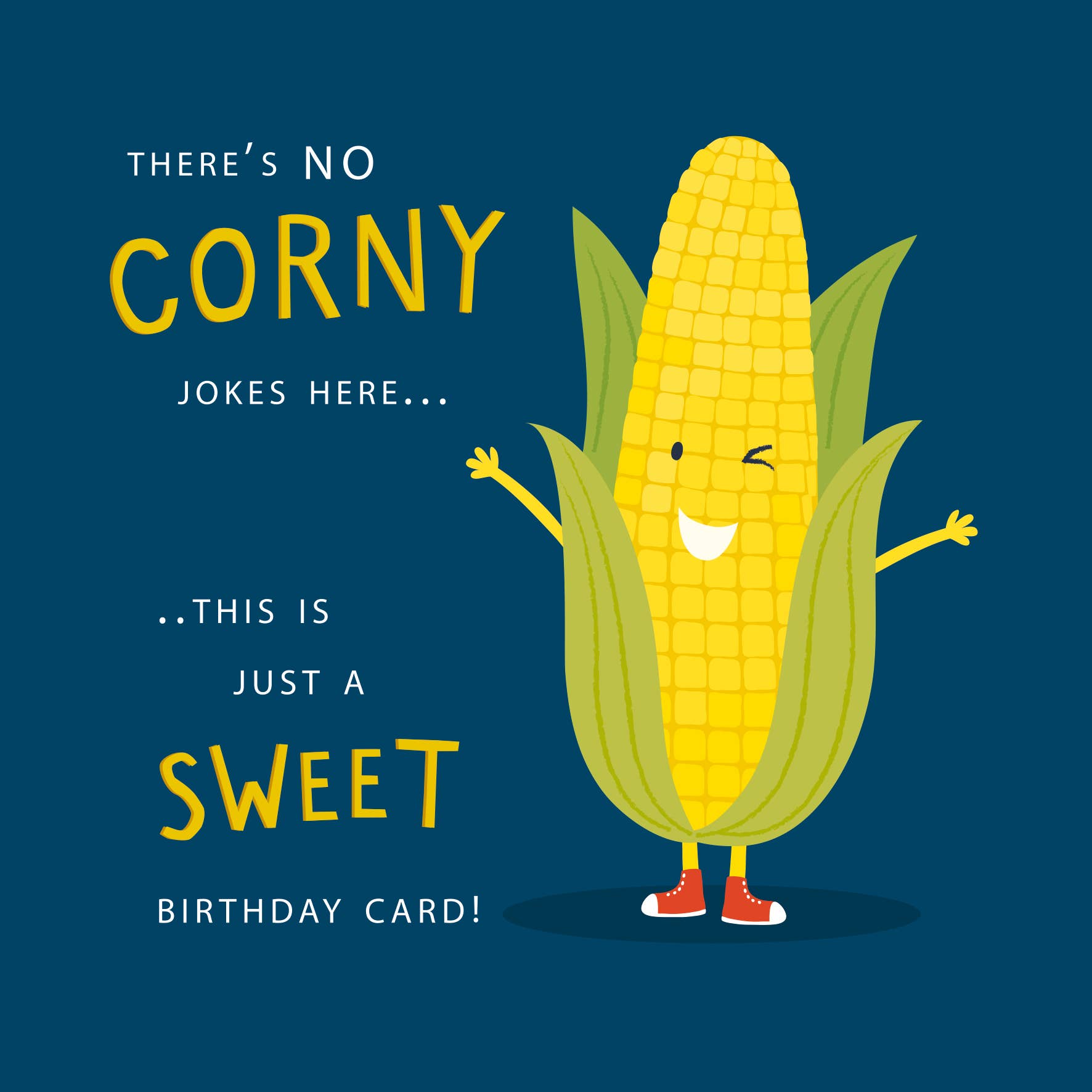 Klara Hawkins - Wholesale Birthday Card - Corny Birthday Card Sweetcorn1