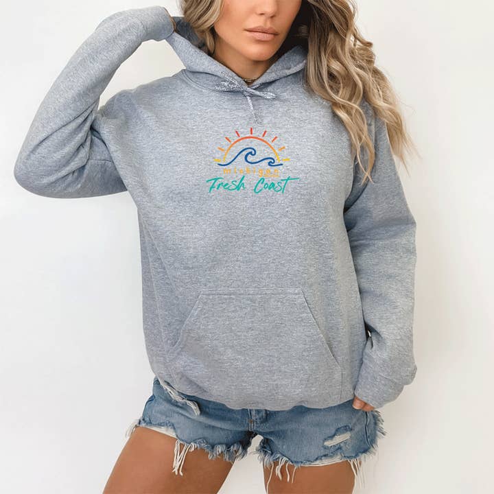 LIVNFRESH - Wholesale Hoodie - Women's - "Sunshine On The Fresh Coast" Relaxed Fit Classic Hoodie1