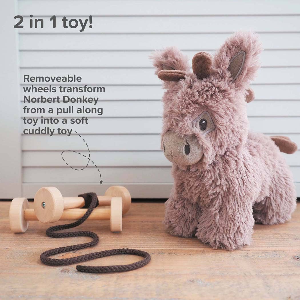 Little Bird Told Me Uk – wholesale Classic toy – Kids – Norbert Donkey Pull Along Toy - children's toys, wooden toys1