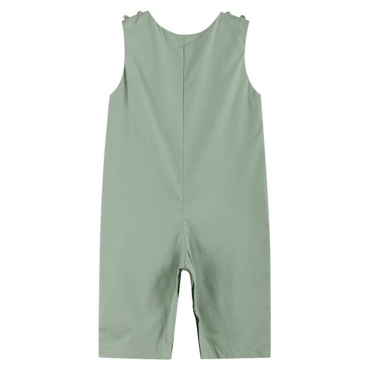 Lil Cactus - Wholesale Overalls - Baby - Sage Green Turkey Smocked Overalls1