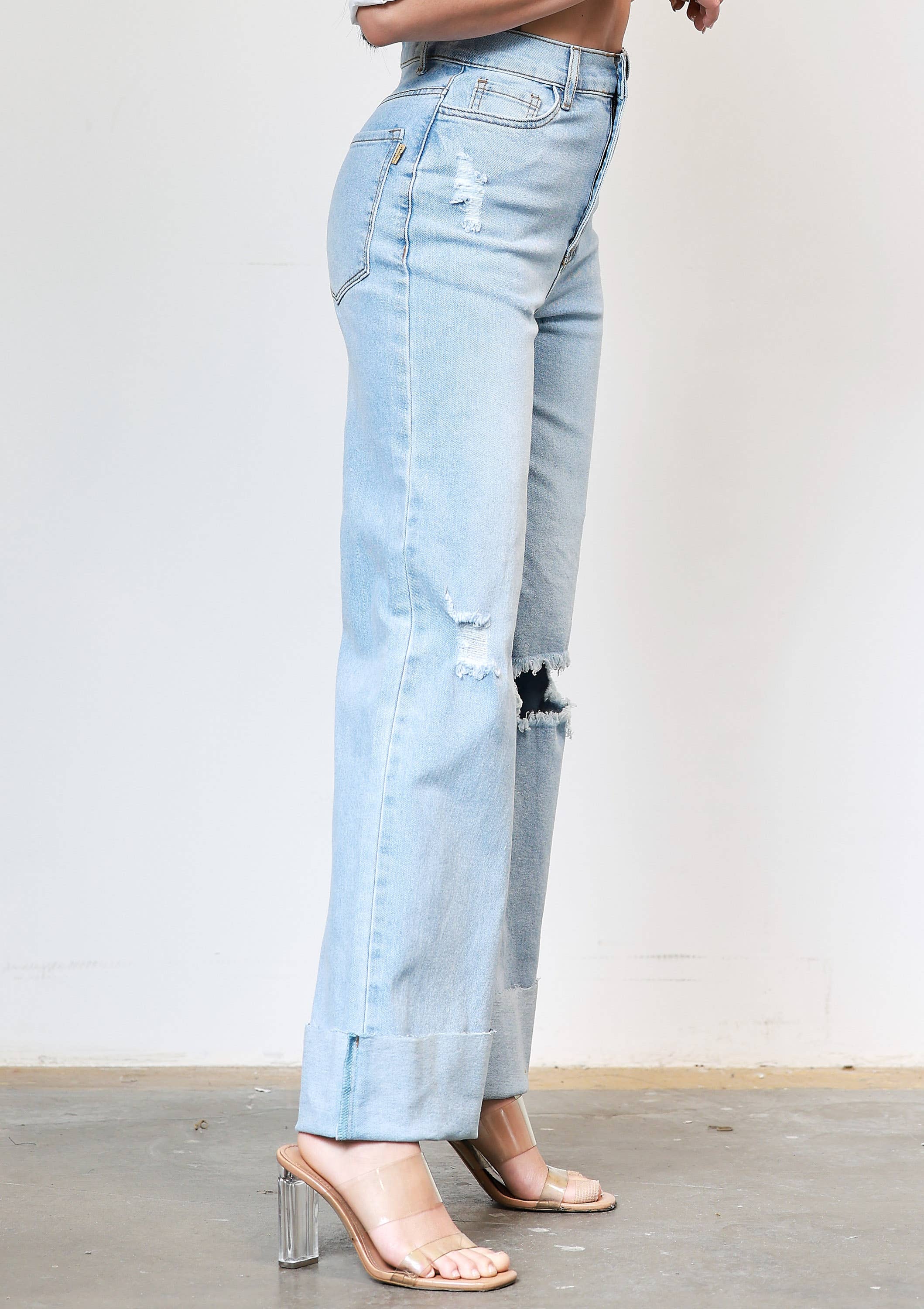 Vibrant M.i.U – Großhandel Jeans – Damen – Weite High-Rise-Jeans mit Komfort-Stretch14