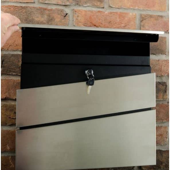 Wandbriefkasten aus Edelstahl, nicht personalisierbar für den Großhandel von The House nameplate company