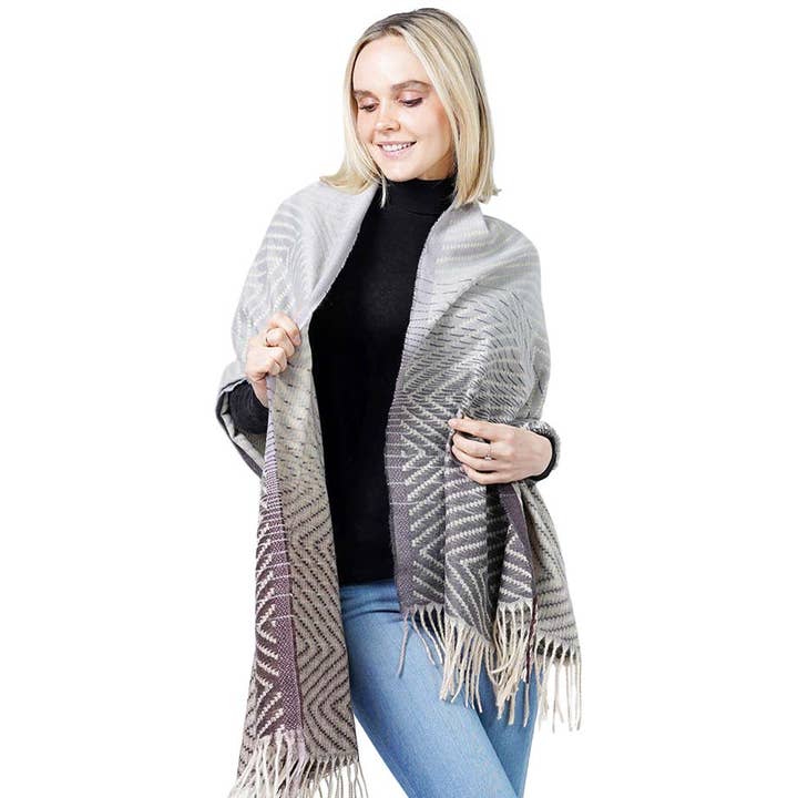 Ombre Woven Scarf With Tassel for wholesale by Shopping2help