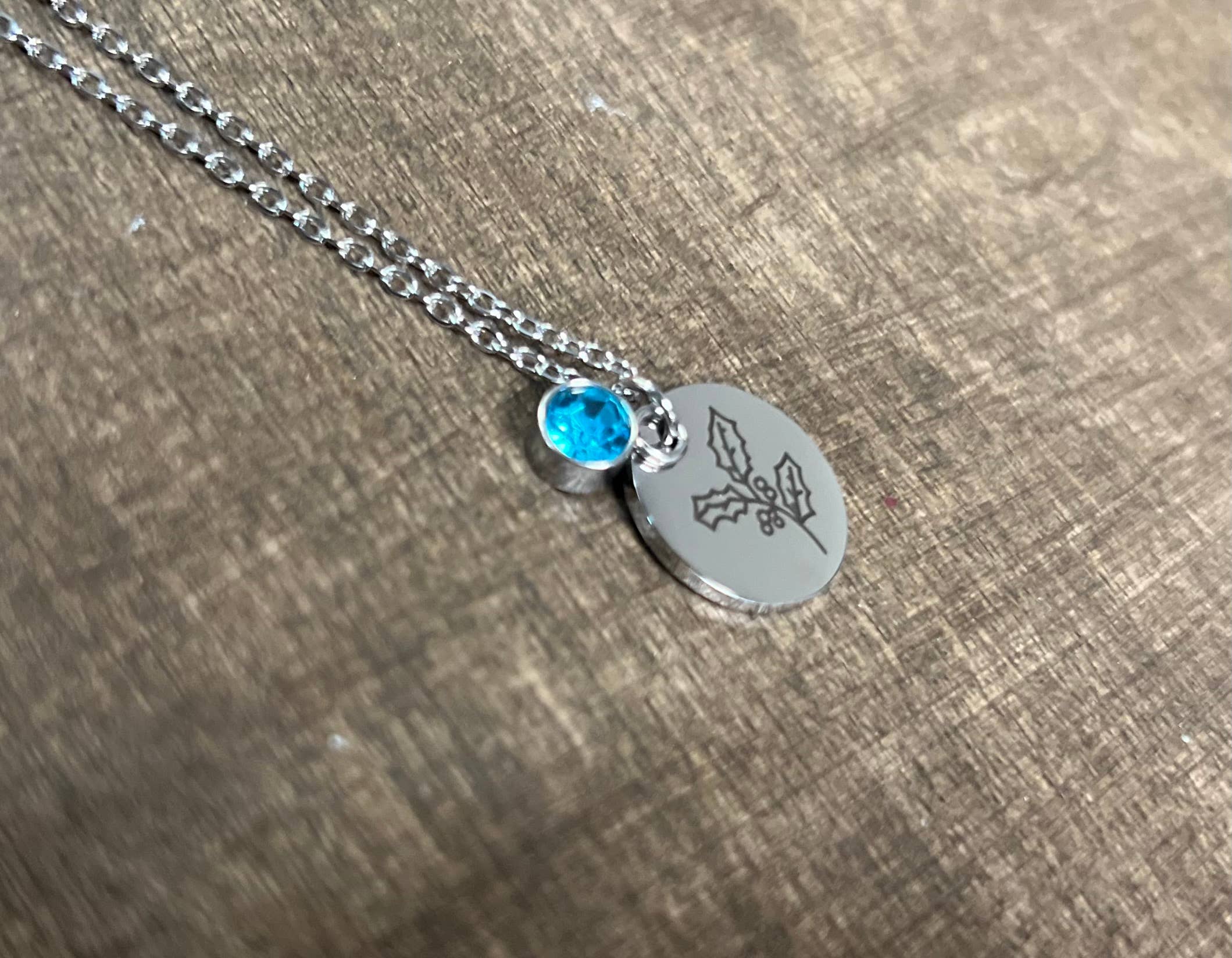 Briano Wholesale - Wholesale Pendant/Charm Necklace - Silver Birth Flower Necklaces - Stainless Steel11