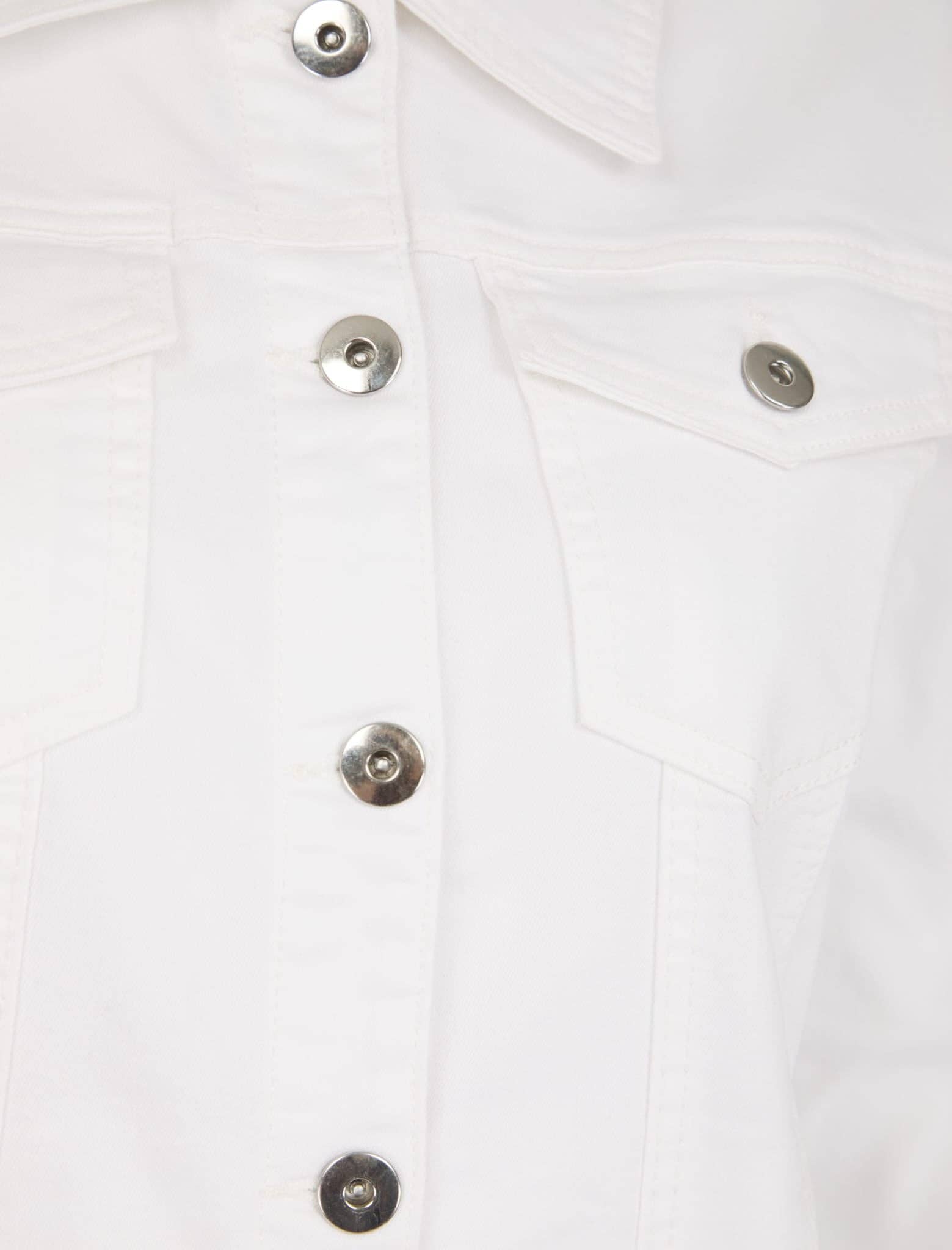 Kurt Muller – Casaco de ganga - Mulher por atacado – Casaco de Algodão Elástico em Denim Branco Voggo5