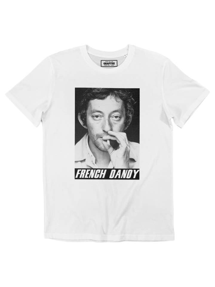 Grafitee - Vendita all'ingrosso Maglietta serigrafata - Unisex - T-shirt Gainsbourg - Maglietta con tema canzone francese