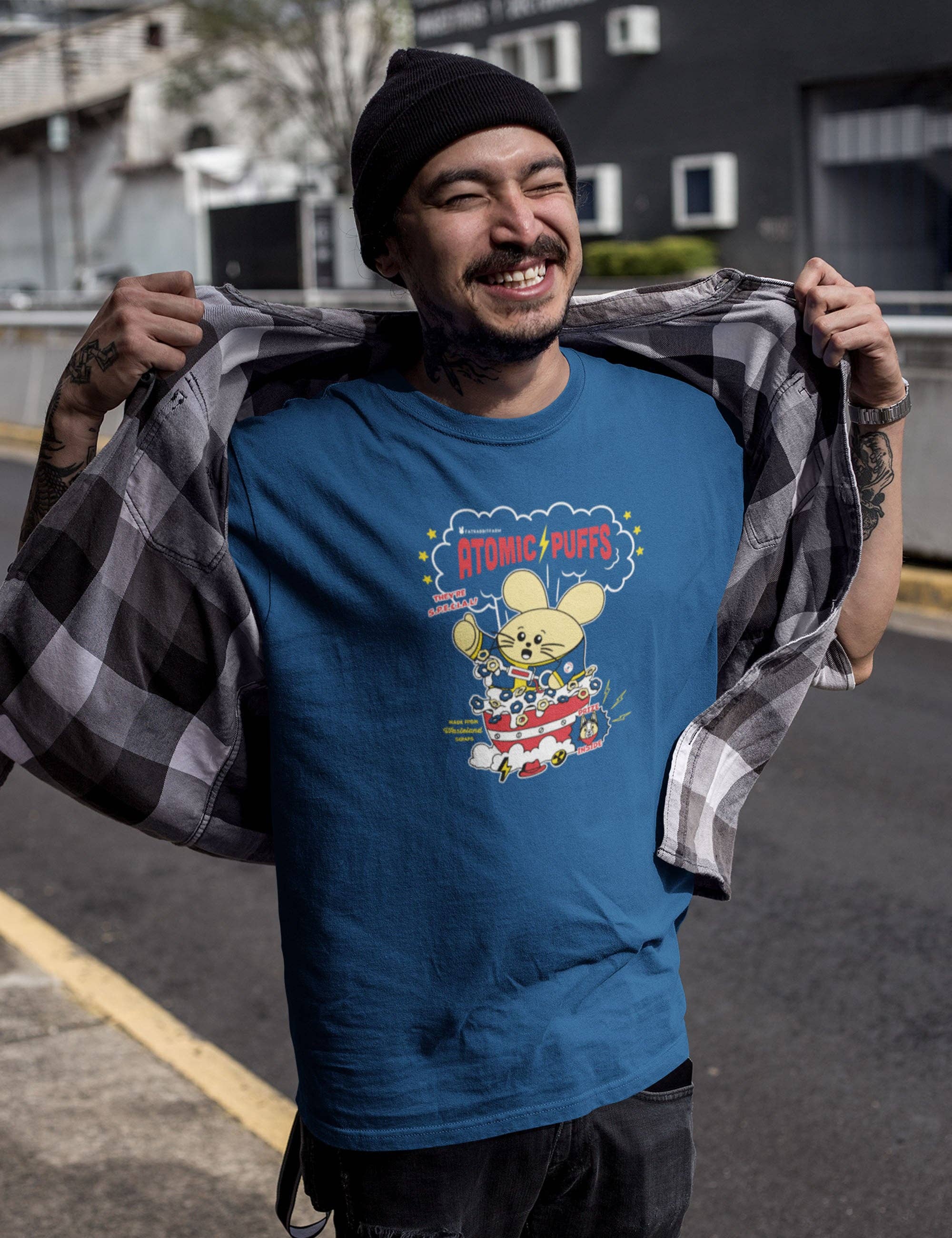 Fat Rabbit Farm / Pandi the Panda – wholesale T-shirt (graphic) – unisex – Atomic Puffs Cereal Box Set1