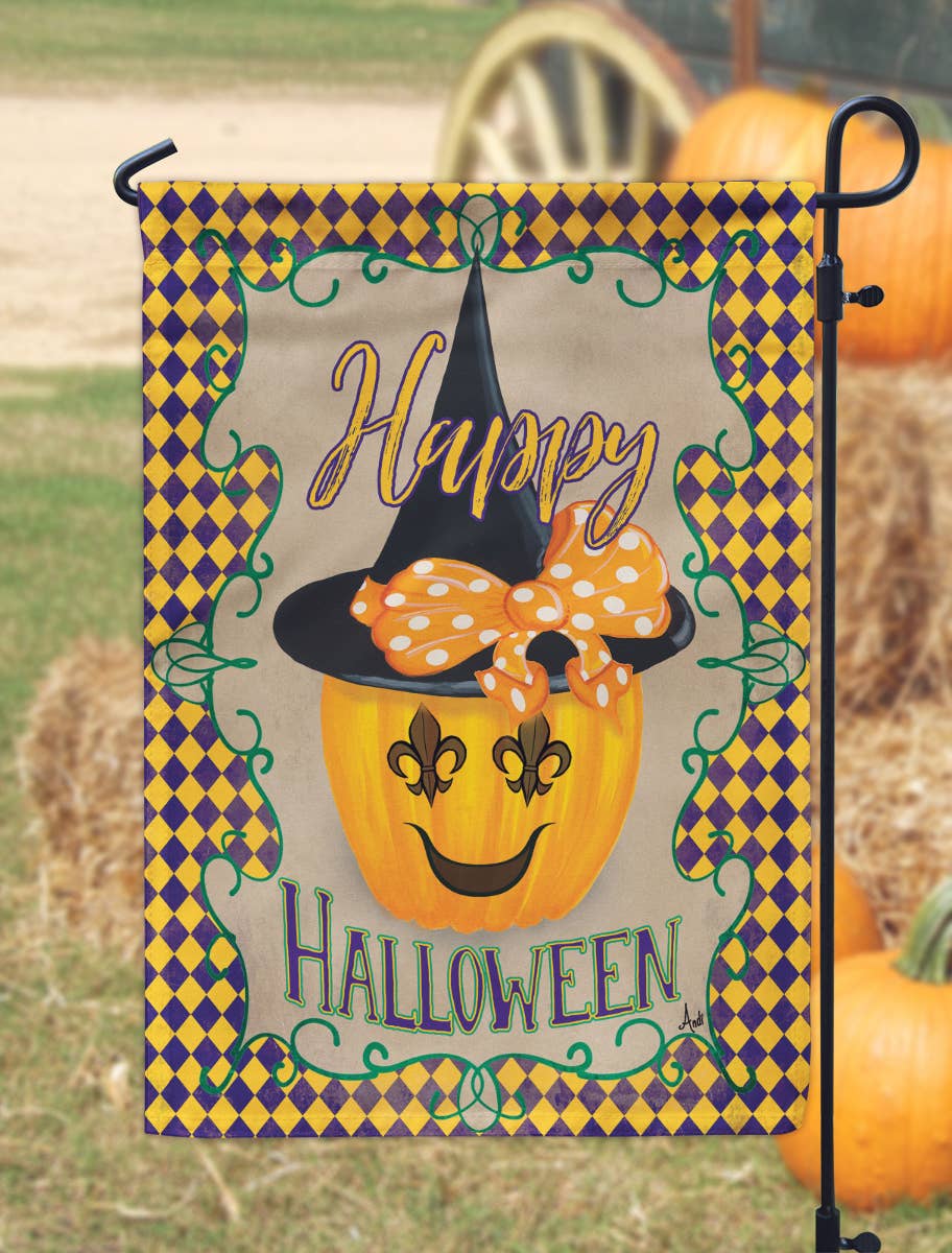Magnolia - Wholesale Flag - 😲 13x18 Garden Fdl Happy Halloween Flag1