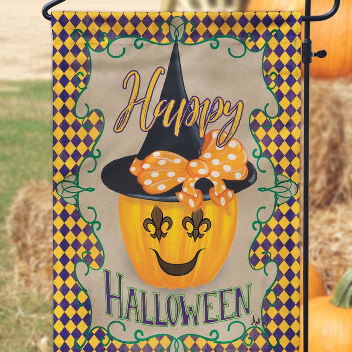 Magnolia - Wholesale Flag - 😲 13x18 Garden Fdl Happy Halloween Flag1