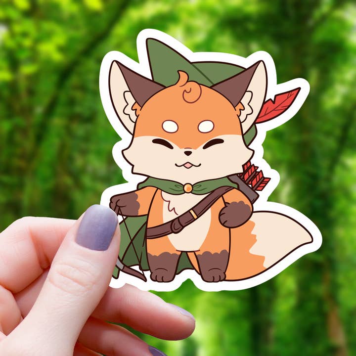 Ranger Fox TTRPG Class Sticker - 3" for wholesale by Mimic Gaming Co