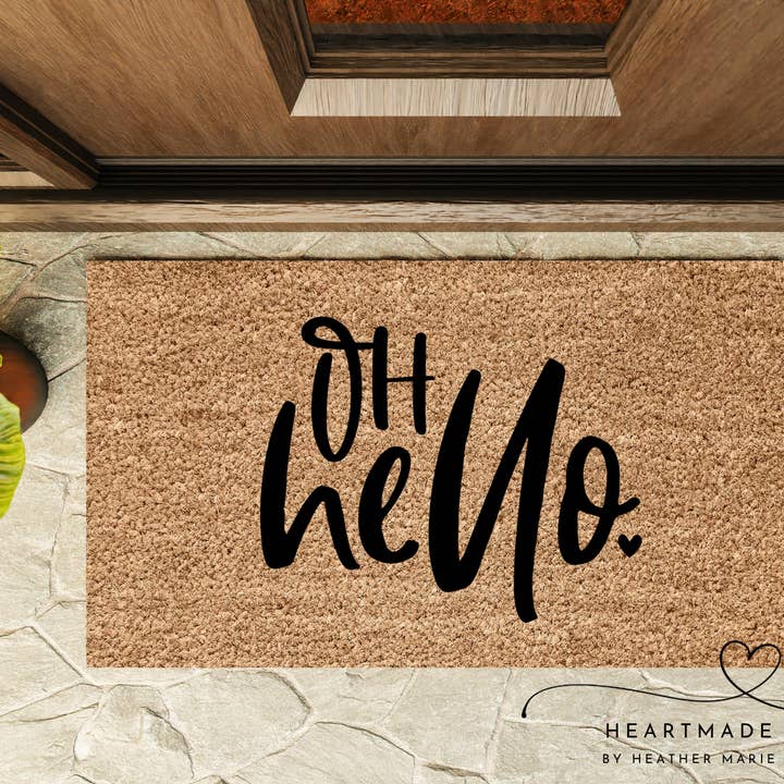 Oh Hello Paillasson pour la vente par Heartmade By Heather Marie, LLC