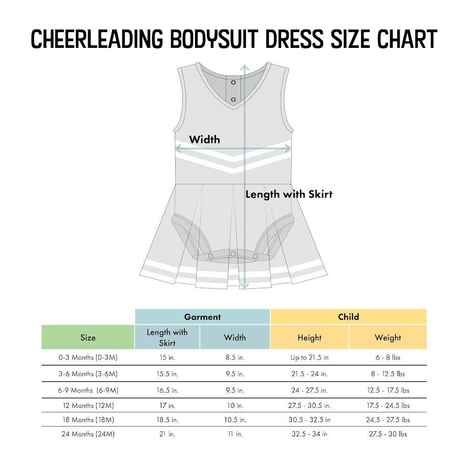 Creative Knitwear - Wholesale Bodysuit (Non-Footed) - Baby - Custom Infant and Toddler Cheer Dress Bodysuit8