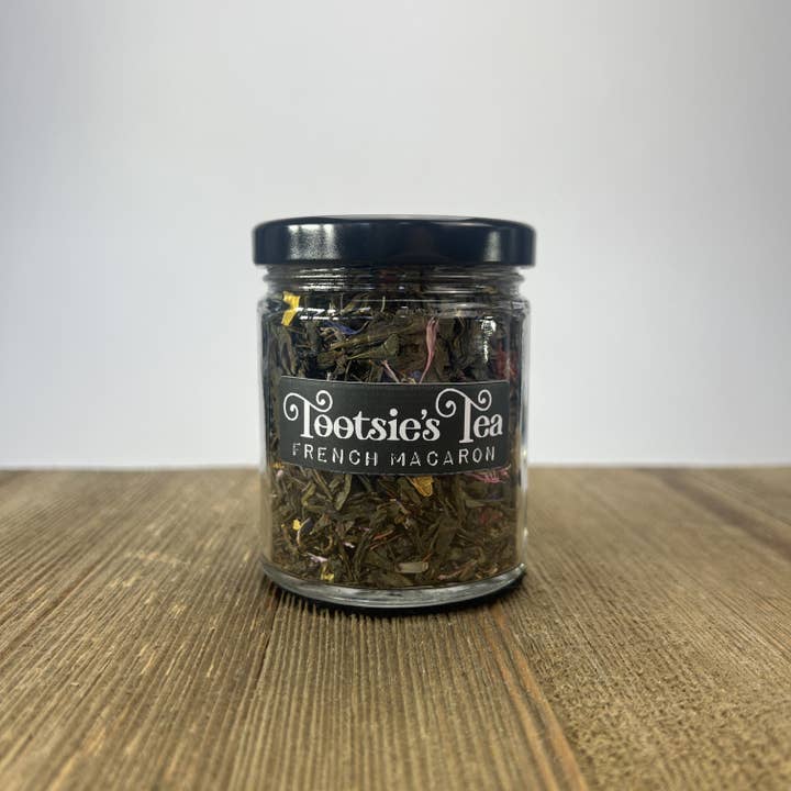 Bocal de thé macaron français pour la vente par Tootsie's Tea