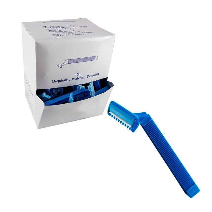 sesioMWorld - M·O·I Professional - Wholesale Razor - Razor blades one blade with comb blue box 100pcs