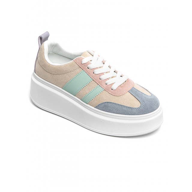 No Doubt Shoes - Wholesale Sneakers - Dames - DAMES SNEAKERS MET VETERS EN DIKKE ZOOL, ZIJDETAILS, ONTWERPERSTIJL16