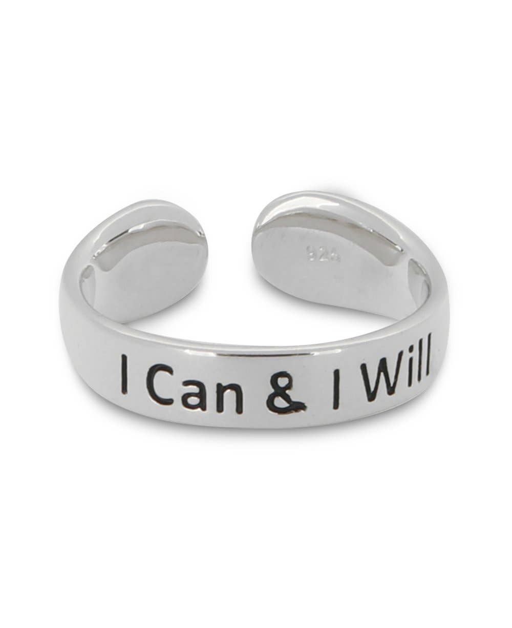 Culture Spot - Wholesale Band/Stacked Ring - Inspiration Sterling Silver Adjustable Ring – I Can & I Will1