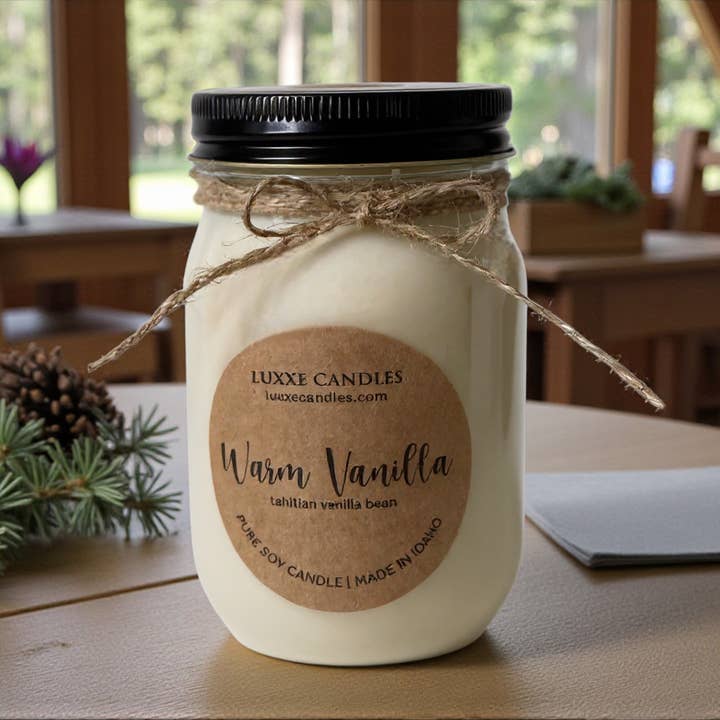 Varm Vanilje Duftlys | Økologisk Sojalys for engroshandel hos LUXXE Candles