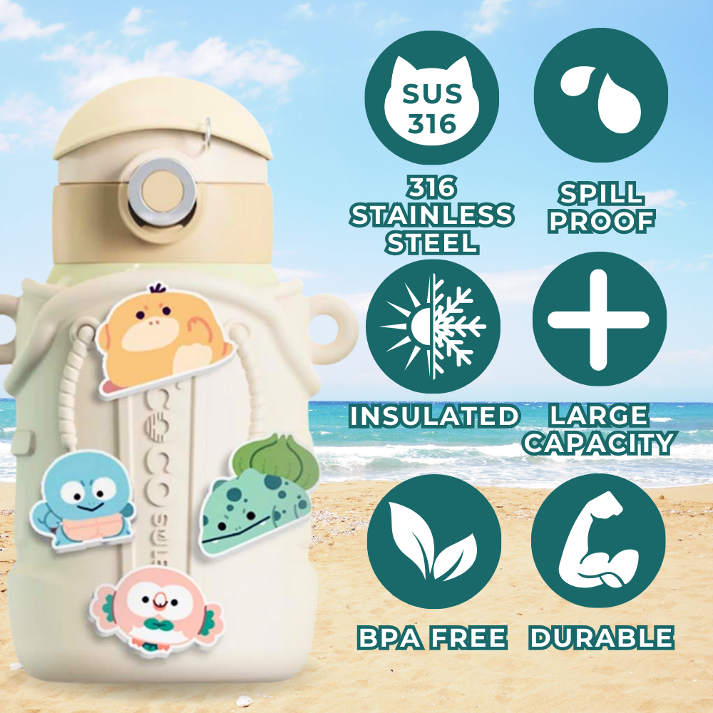 Cocosmile - Wholesale Water Bottle - Coco Cap Fun Charm Thermos Cup With Sleeve8