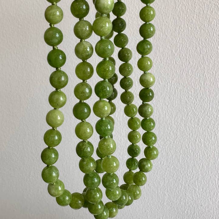 Anokhi Green | Handmade Gemstone Jewelry - Wholesale Beaded/Pearl Necklace - Jade Necklace | Green Round Beads | Green Gemstone Jewelry1