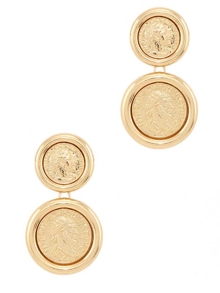 VINTAGE COIN DANGLE EARRING 25E5029 for wholesale by anbfashion