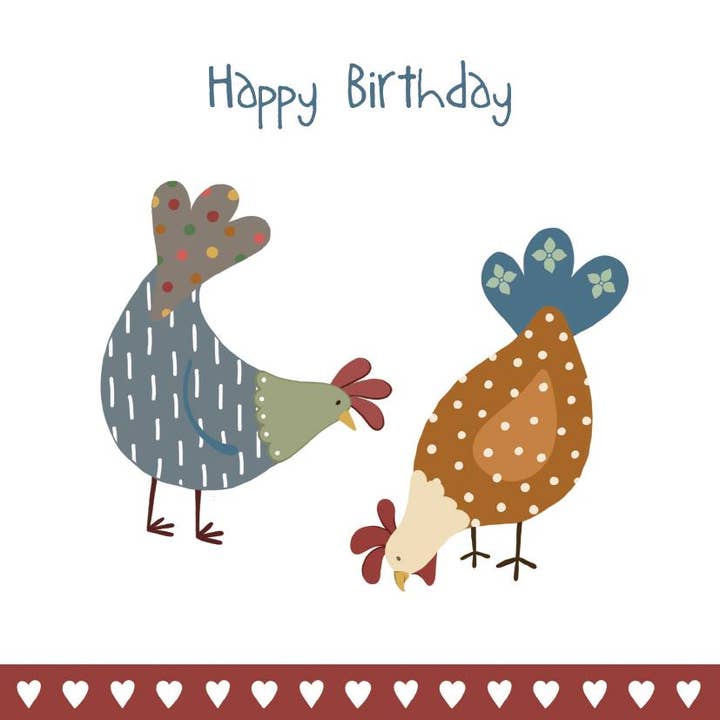 Felltarn – Großhandel Geburtstagskarten – HAPPY BIRTHDAY HÜHNER KARTE
