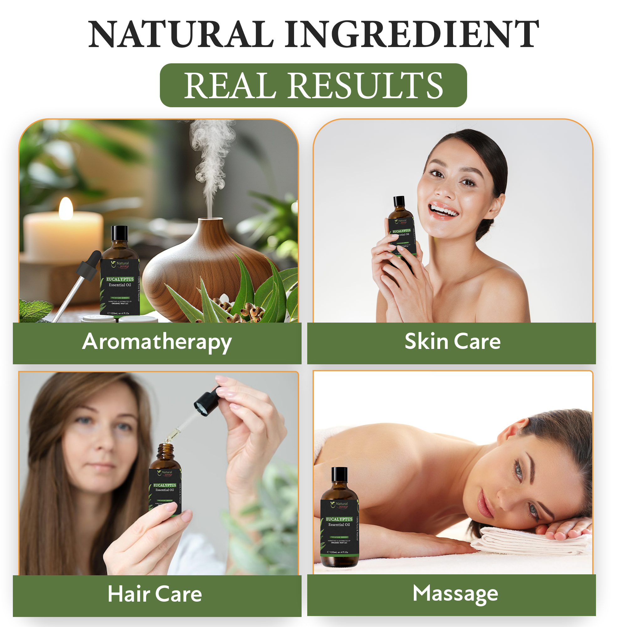 Organic Way LLC – wholesale Essential oil – Natural Way Eucalyptus Essential Oil | Premium Grade Essential Oils for Hair Care, Oil for Skin, Aromatherapy, & Diffuser | Essential Oil for Skin Tag Remover, Massage Oil & Humidifier Use | 4 Fl Oz (120 mL)2