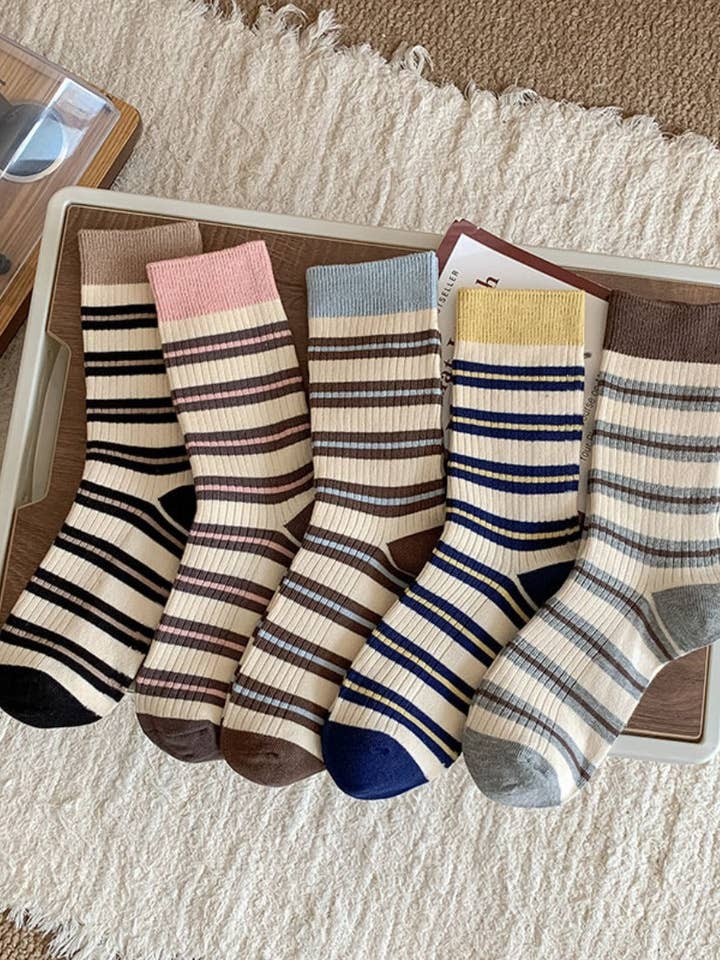Rufia - Striped Women's Socks for Fall & Winter for wholesale by Funkyrel® Atzbranding Limited