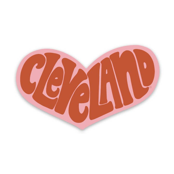 traveldashery - Wholesale Sticker - cleveland retro heart sticker0