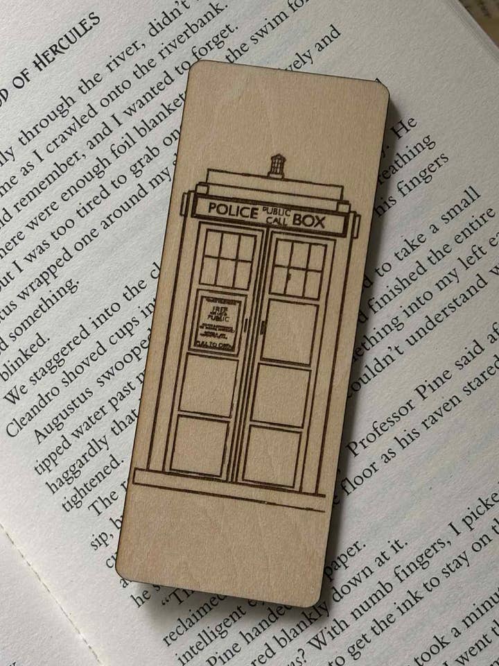 TARDIS – Wooden Bookmark for wholesale by Nordic Book Adventure