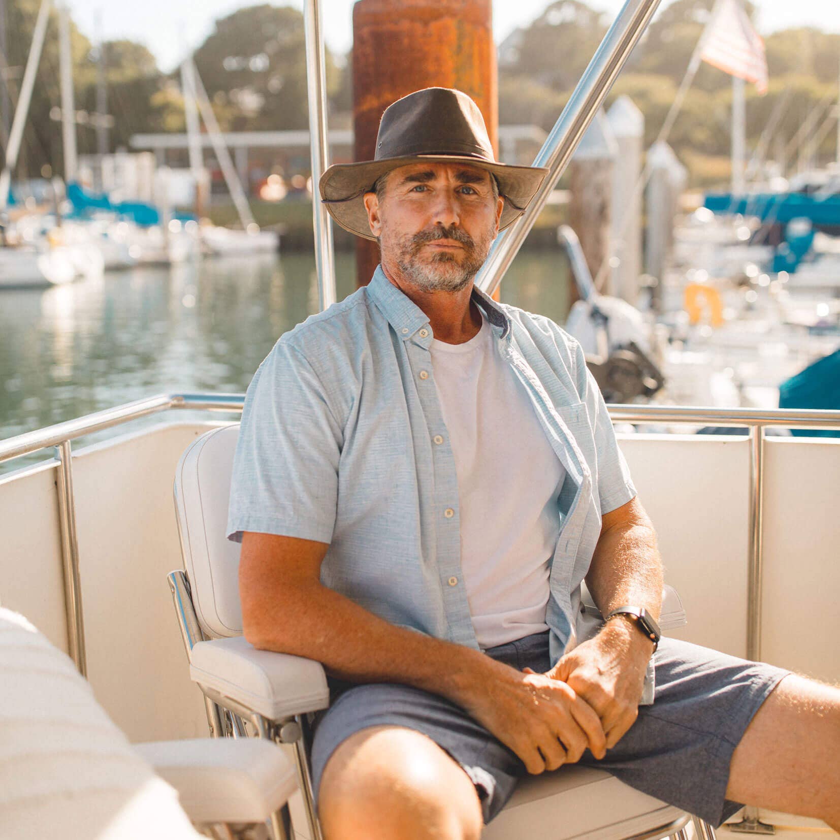 Marron Chapeau Western Usé Outback - Style Irwin en vente sur Faire5