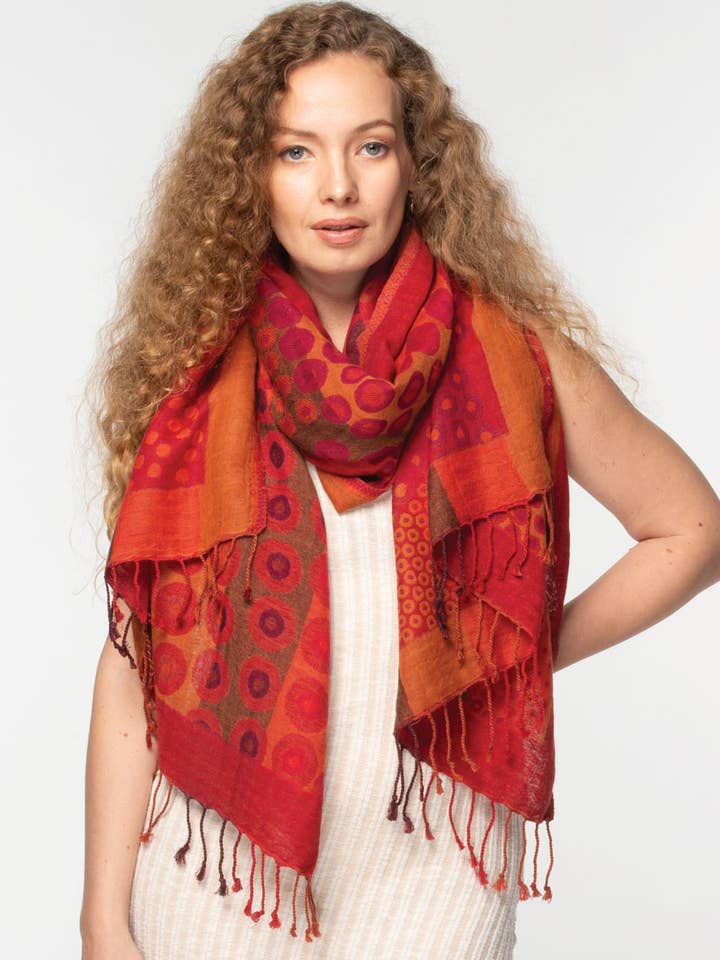 Kalya Wool & Cotton Shawl for wholesale by Sevya Handmade