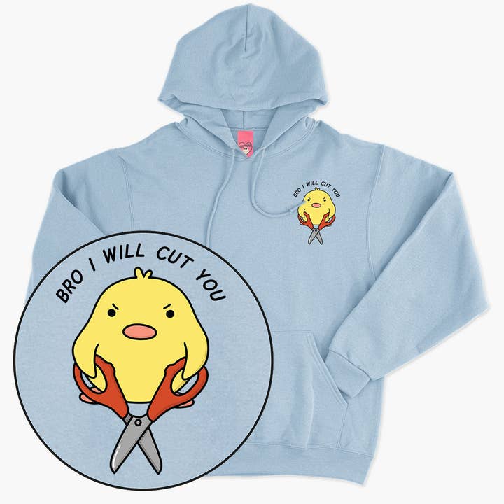 Felpa con cappuccio "I Will Cut You" (Unisex) per la vendita all'ingrosso da parte di SassySpud