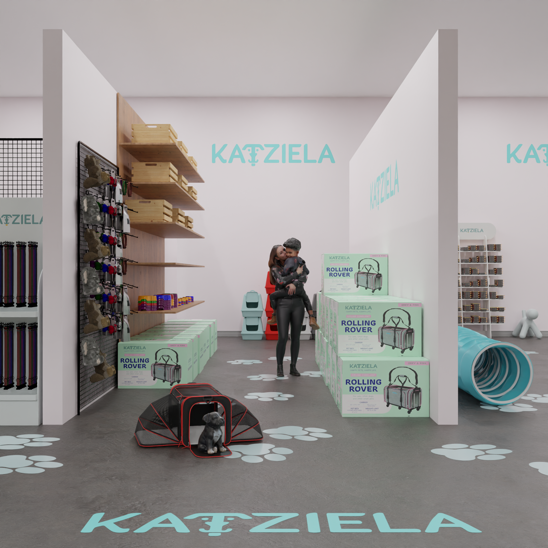 Katziela - Venta al por mayor Transportín - Gatos y perros - Transportadora para mascotas Katziela Rolling Rover con ruedas, expandable y autorizada para aerolíneas35