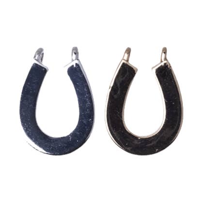 12mm x 8mm Horseshoe Charm - Made of Plated Brass - Sold Individually - K139 for wholesale by Continental Beads