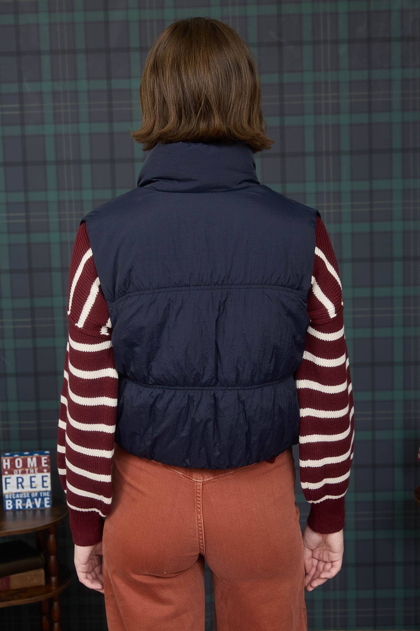 Blu Pepper – wholesale Väst - Dam – LÅNGÄRMAD PUFFERVÄST MED DRAGKEDJA7