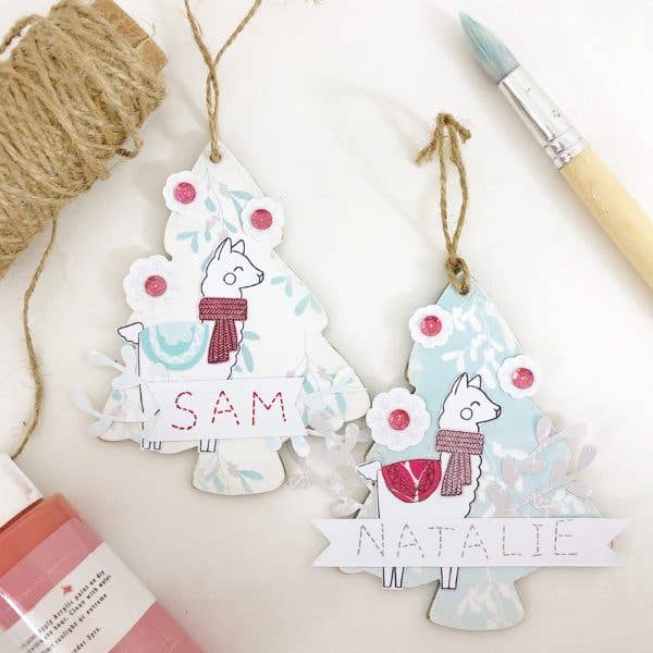 StickerKitten - Wholesale Rubber/Decorative Stamp - Alpaca Wishes Photopolymer Stamps (Stitched Alphabet)1