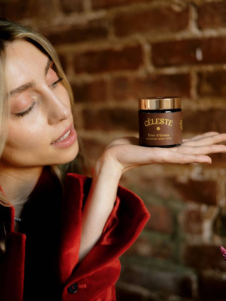 Élixir d'Extase - Aphrodisiac, Herbal Honey for wholesale by Céleste Wellness