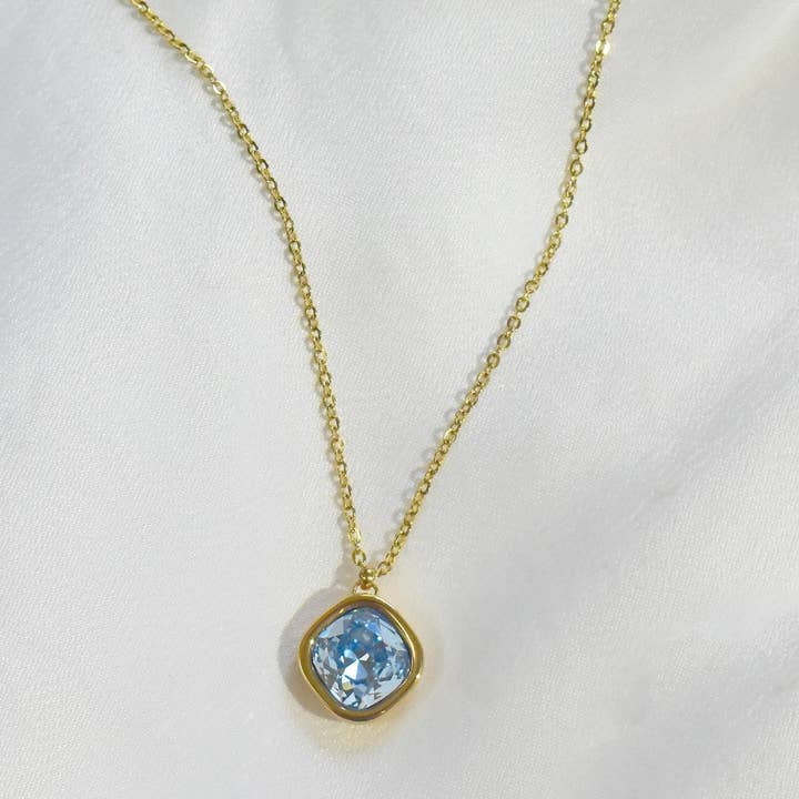 MAI DESIREE - Venta al por mayor Collares con colgantes/abalorios - COLLAR CON COLGANTE DE PIEDRA DE NACIMIENTO AGUAMARINA DESIREE - MARZO2